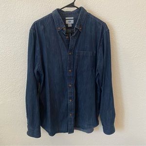 Old Navy Dark Blue Denim Slim Fit Shirt